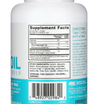 Fish Oil Optimum Nutrition 100 Softgels Fish Oil Optimum Nutrition 100 Softgels